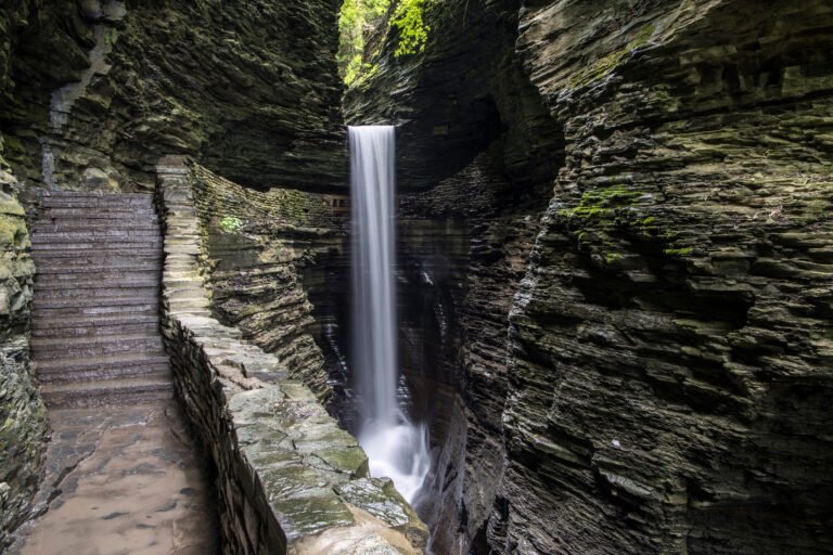 view of water fall in Watkins Glen State Park